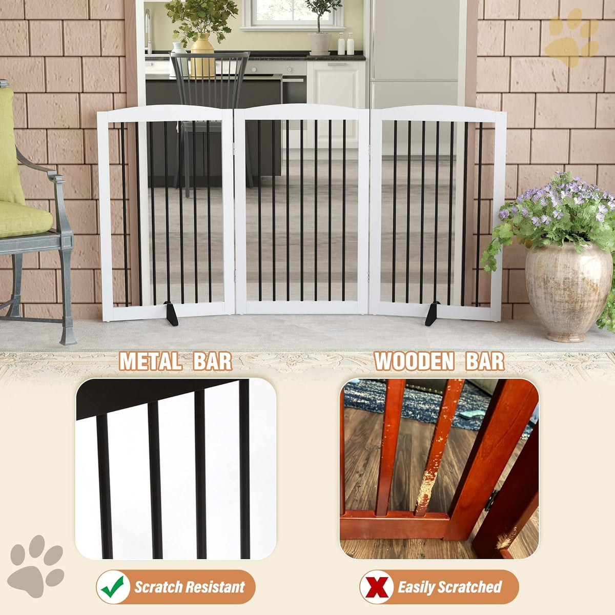 Freestanding Pet Gate for Dogs. A thoughtful pick for calmer daily routines.