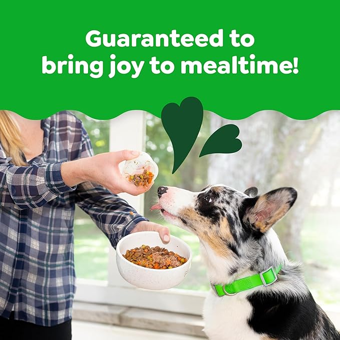 Greenies Smart Topper High Protein Wet Mix-in for Dogs, Chicken, Green Beans, and Sweet Potatoes Recipe & Beef, Peas, and Carrots Recipe Variety Pack, 8 Trays of 2oz.