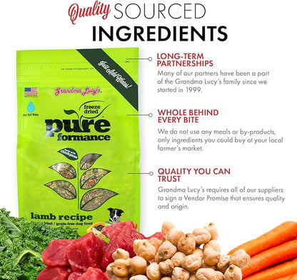 GRANDMA LUCY'S 844214 Pureformance Grain Free Lamb Food for Dogs, 10-Pound