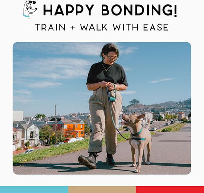 No Pull Dog Harness | Comfortable Training Harnesses | Effective No Pull Harness Design | Ideal for Large Sized Dog | 4-Point Adjustable(L - 26~32 inch Girth, Turquoise)