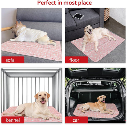 Dog Crate Mat (36" X 23"), Soft Dog Bed Mat with Cute Prints, Personalized Crate Pad, Anti-Slip Bottom, Machine Washable Kennel Pad