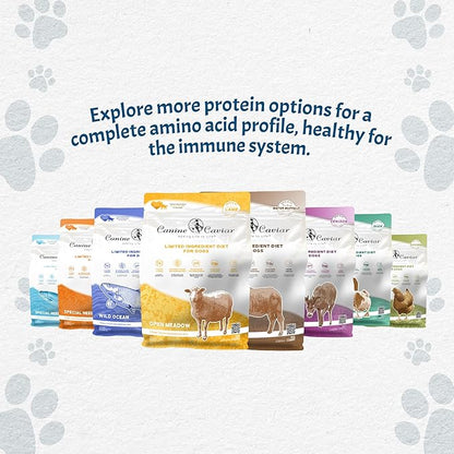 Canine Caviar - Special Needs: Trout & Whole Ground Oats, Alkaline Dry Dog Food, Limited Ingredients, Gluten-Free, Based on Science & Research, Veterinary Alternative Diet (4.4 Pound Bag)