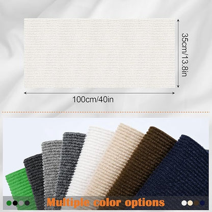 Cat Scratch Furniture Protector - 40" x 13.8" Trimmable Self-Adhesive Cats Claws Scratch Pads, DIY Cat Climbing Couch Protector for Scratch Post Cat Tree Replacement Indoor (Cream White)
