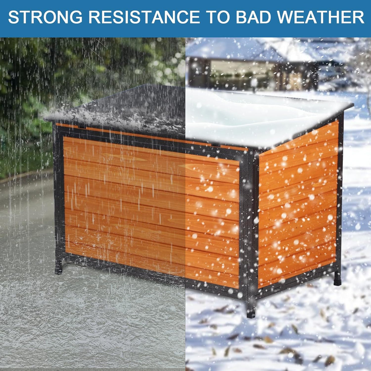 Dog House Outdoor Insulated 43.3" L Large Dog Kennel. A thoughtful pick for calmer daily routines.