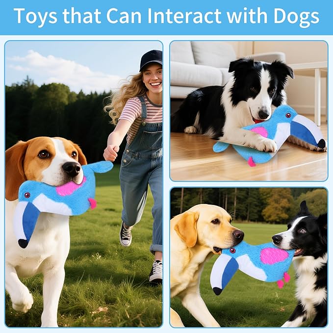 Dog Toys Plush,Squeaky Dog Toys,Cute Tantou Plush Toy for Small Dogs,Soft Stuffed Interactive Chew Toys to Keep Them Busy (Blue)