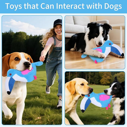 Dog Toys Plush,Squeaky Dog Toys,Cute Tantou Plush Toy for Small Dogs,Soft Stuffed Interactive Chew Toys to Keep Them Busy (Blue)
