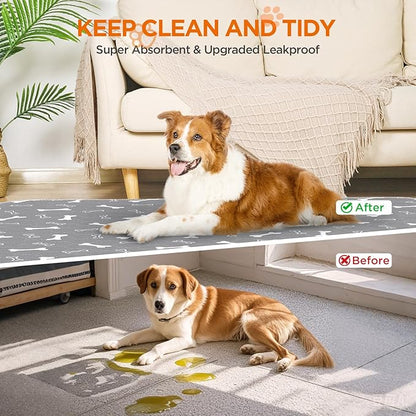 Washable Pee Pads for Dogs, 2 Pack Reusable Puppy Pads, 36"x41" | Super Absorbent, Waterproof & Leakproof, Non-Slip Bottom, Machine Washable, For Floors, Beds, Couches, Crates, Carpets, Cars