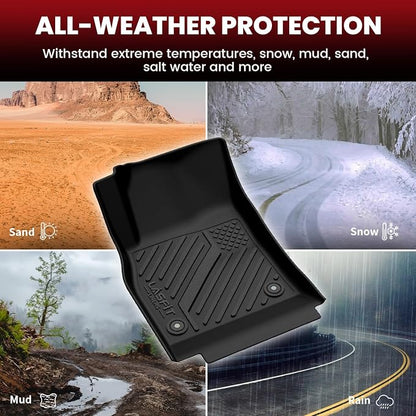 LASFIT Floor Mats for Chevrolet Cruze 2011-2015/2016 Cruze Limited, All Weather TPE Custom Fit Floor Mats for Cars, 1st and 2nd Row Car Floor Mats for Cruze