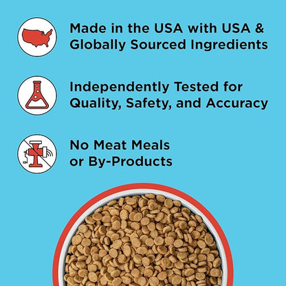 BIXBI Liberty Grain Free Dry Dog Food, Beef, 22 lbs - Fresh Meat, No Meat Meal, No Fillers - Gently Steamed & Cooked - No Soy, Corn, Rice or Wheat for Easy Digestion - USA Made