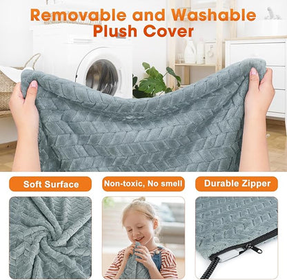GASUR Heated Dog Bed, Waterproof Cat Heating Pad with Timer Temperature Adjustable, Indoor Heated Electric Pet Bed for Cats Dogs, Auto Power-Off, Anti-bite Pet Heated Pad, 28''x16'', Medium