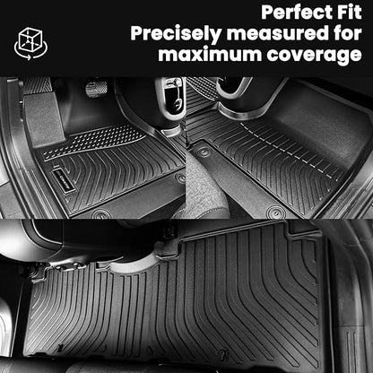 AUXKO All Weather Floor Mats Cargo Mat Rear Back Seat Protector Fits for Kia Sorento Hybrid & PHEV 2021-2025 2026 TPE Liner Sorento Hybrid Accessoires Odorless Anti-Slip Black