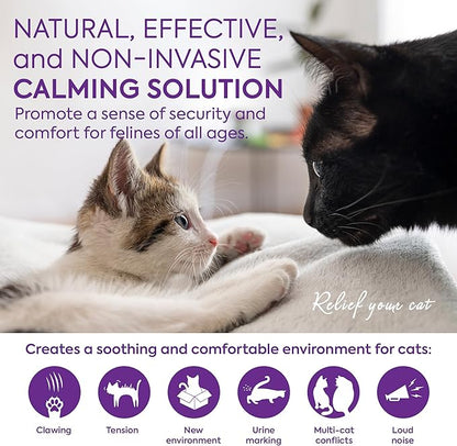 Cat Pheromones Calming Diffuser: Premium Pheromone Diffuser for Cats - Cat Pheromones Diffuser - Cat Calming Diffuser - Cat Calming Pheromone Diffuser, 3 Pack (Purple)
