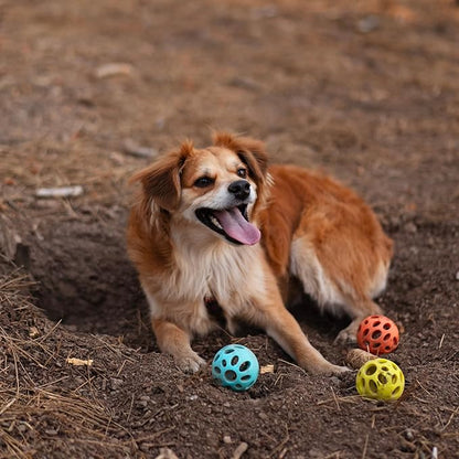 Messy Mutts Totally Pooched Huff'n Puff Ball | 2.5” TPR Puzzle Ball for Dogs | 2-in-1 Durable Interactive Toy and Tooth Cleaner | Green