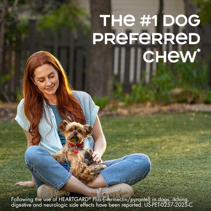 HEARTGARD® Plus (ivermectin/pyrantel) Real-Beef Chewables for Dogs 51 -100 lbs (Brown Box) 12 Month Supply of Chews (Heartworm Disease Preventive)