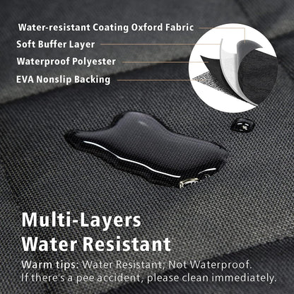 F-color SUV Cargo Liner for Dogs, Upgraded Extra Large Water Resistant Pet Cargo Cover Dog Seat Cover Mat for SUVs with Bumper Flap Protector, Non-Slip, Wear-Proof, Universal Fit, Black