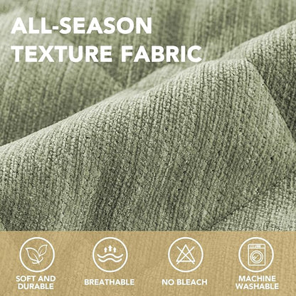 H.VERSAILTEX Chenille Couch Cover for Dogs Washable Soft Fuzzy Chaise Cover Sectional Couch Covers for L Shaped Sofa Both Left/Right Thick Pet Couch Cover Protector Non-Slip(Tender Green, 34" x 68")