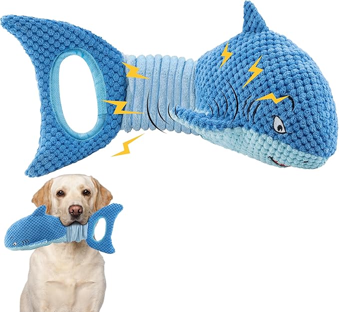 LEGEND SANDY Dog Toys for Aggressive Chewers, Large Dog Toys to Keep Them Busy, Interactive Squeaky Pet Toys,Crinkle Tug of War Dog Chew Toy
