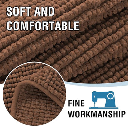H.VERSAILTEX Plush Chenille Couch Armrest Cover 2 Packs Thick and Soft Sofa Covers Furniture Protector Cover for Pets (27.5" x 27.5", Caramel)