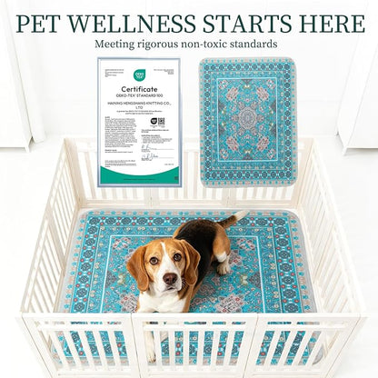 Homimp Washable Pee Pads for Dogs,Extra Large 2 Pcs Reusable Puppy Pads Waterproof,Absorbent and Leakproof Dog Pee Pads,Non Slip Puppy Training Pads,Pet Mat for Floor,Crate,Couch,Whelping,Blue 48"x48"