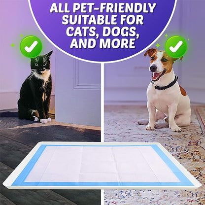 Dog Pee Pad Holder - Fits Up to 30” x 36” Pee Pad - 1 Pack - White | Stable Grip, Soft Edges, Quick Wipe Silicone Surface, Dog Pad Holder for Indoor Flooring Protection