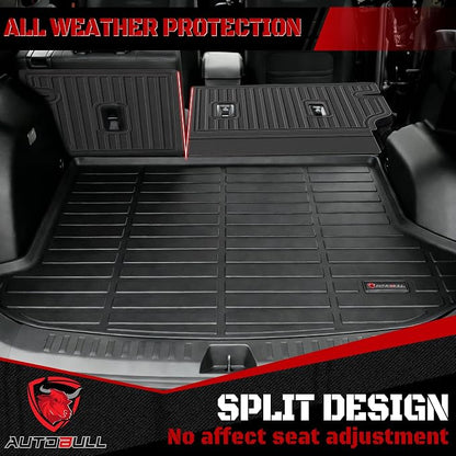 Floor Mats & Cargo Liner for 2025 2026 Chevy Equinox (Only Gas) & GMC Terrain, Car Mats Full Set 6-Piece,All-Weather TPE Protection 1st,2nd Row Car Liners,Backrest Mat & Trunk Mat,Black