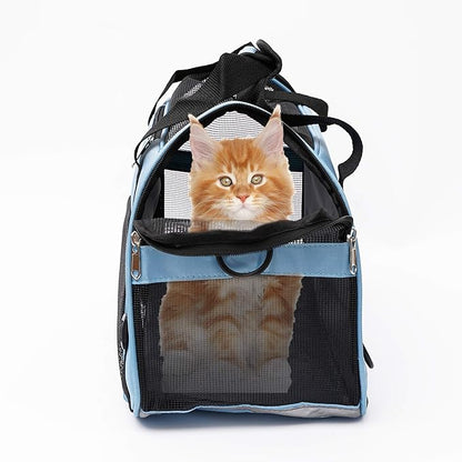 Pet Carrier Soft-Sided Carriers for Cat Carriers Dog Carrier for Small Medium Cats Dogs Puppies Pet Carrier Airline Approved Cat Dog Pet Travel Carrier (Small, Blue)