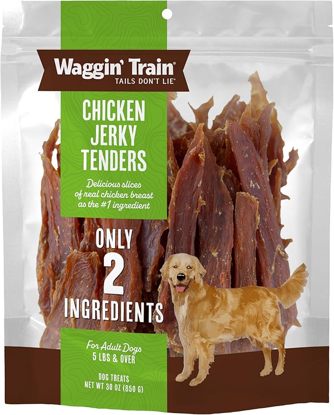 Waggin' Train Chicken Jerky for Dogs - Limited Ingredient Dog Treats for Dogs 30 oz. Pouch