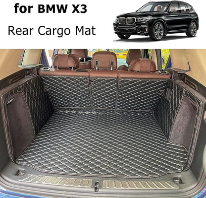 Cargo Mat for 2018-2024 BMW X3 G01 Trunk Mat | Cargo Liners Includes Rear Left and Right Side Panels, (Not Fit X3 xDrive 30e)