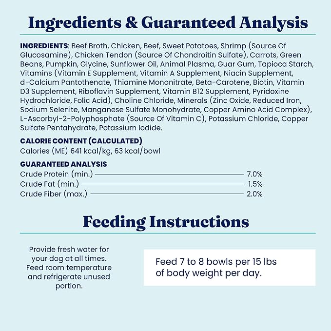 Solid Gold Wet Dog Food Topper & Meal Cups - W/Beef & Sweet Potato for Hip & Joint Support, Sensitive Stomachs & Gut Health - for Puppy, Adult & Senior Small Breed & Large Breed Dogs - 3.5oz/6 Pack