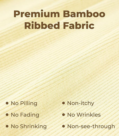 NACHILA Pajamas for Women-Viscose from Bamboo, Ribbed Racerback Tank Top Sexy Split Shorts Pajama Sets Cooling Sleep Cami Pjs