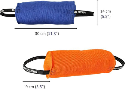 Dingo Gear Dog Tug Toy for Strong Dog, Bite Training, IGP, Fun, French Linen Candy, 12x5,5" Orange Berta S00098