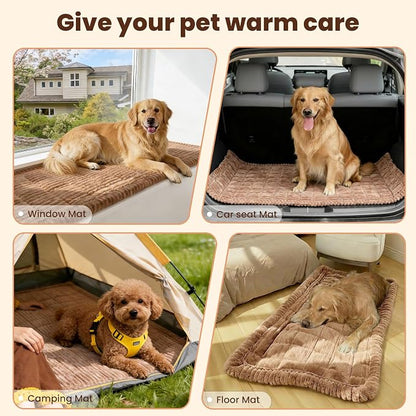 Couch Cover for Dogs Washable, Non Slip Couch Covers for 3 Cushion Sofa Pet Friendly, Fuzzy Pet Couch Cushion Covers for Dog, Thick, Soft for Sofa Protector (Coffee, 27.6" x 70.9"/70 x 180cm)