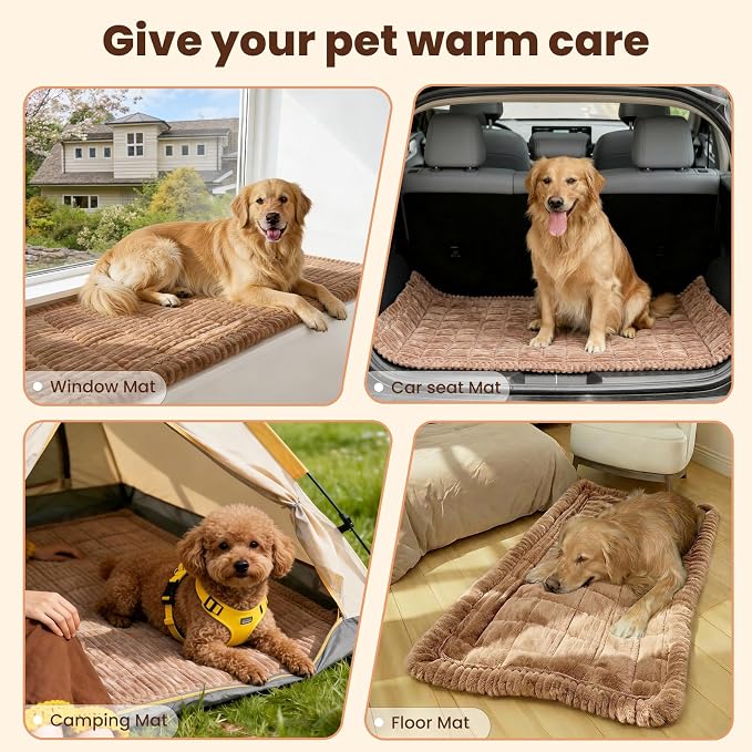 Couch Cover for Dogs Washable, Non-Slip Pet Couch Covers for Sofa, Fuzzy Dog Couch Cover Blanket, Thick, Soft, Plush Couch Cushion Covers for Sofa Protector (Coffee, 23.6" x 47.2"/60 x 120cm)