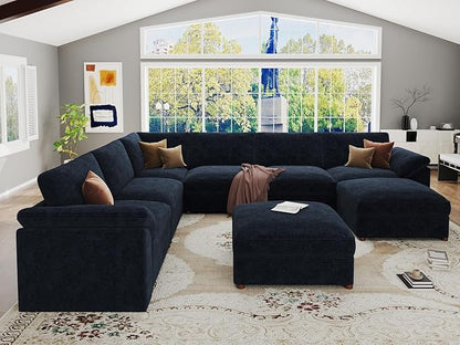 EASE MOOSE Modular Sofa,Oversized U Shape Sectional Modular Sofa,Wide Deep seat Sectional Sofa,FSC Certified Comfortable