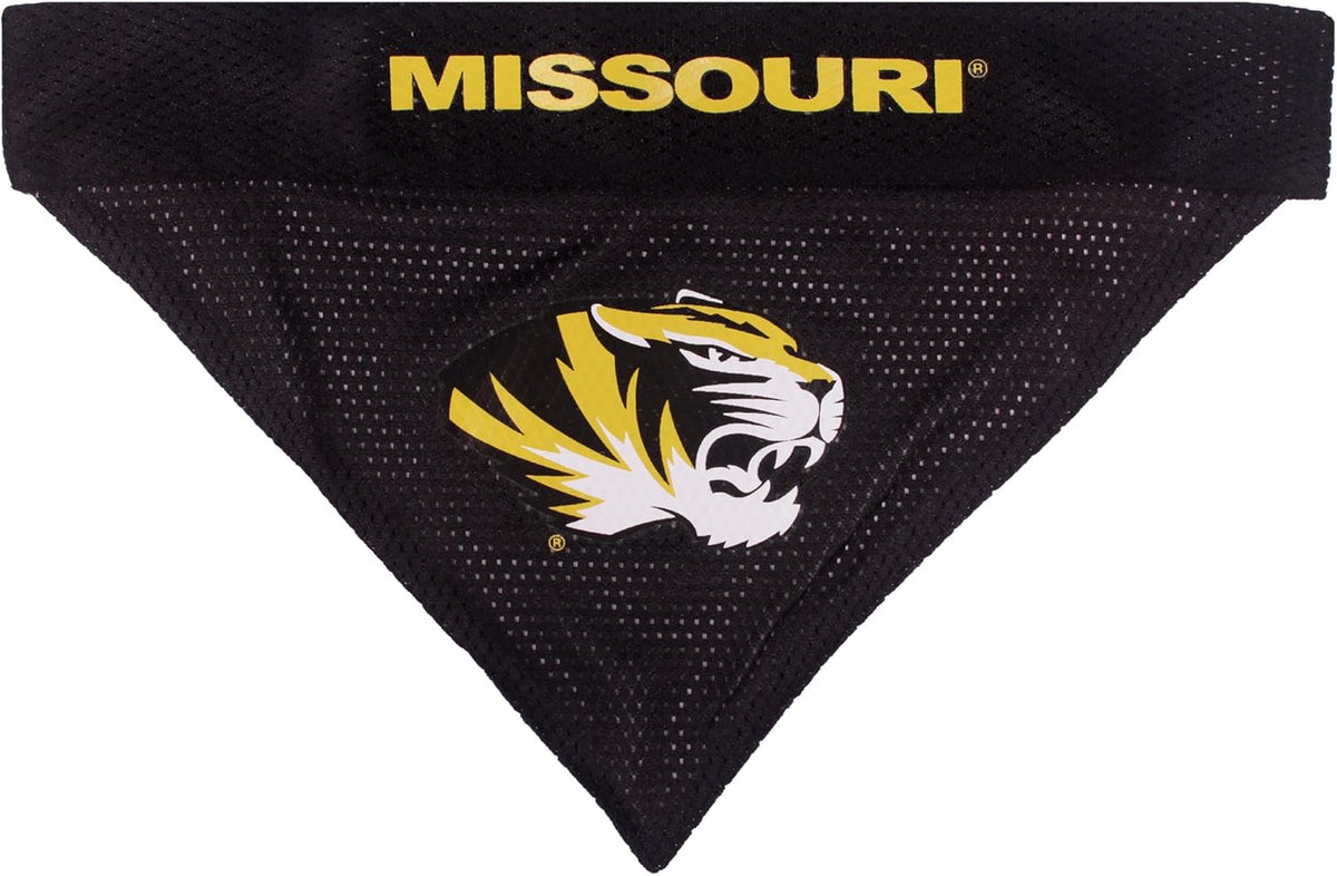 Pets First Collegiate Pet Accessories, Reversible Bandana, Missouri Tigers, Large/X-Large