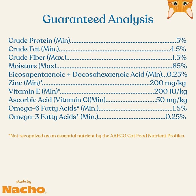 Made by Nacho Immune Support Cage-Free Chicken Puree, Meal Topper with Bone Broth, Wet Cat Food Topper, Immune System Support, Limited Ingredients, 1.4 oz. Each, 36 Count