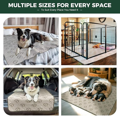 FXW Washable Pee Pads for Dogs, Super Absorbent, 49" Square, 2 Packs | Machine washable, Non-slip backing, Fits 24"H 8-Panel FXW AuraSpace Acrylic Playpens