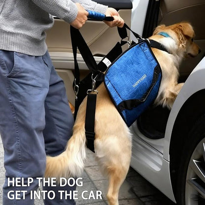 Adjustable Dog Lift Harness, Suitable for Medium to Large Dogs,Blue L