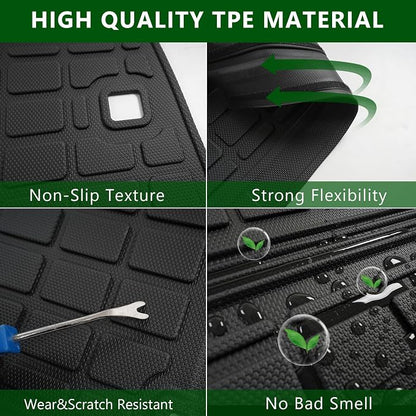 xipoqix Cargo Mat Backrest Mat Compatible with 2022-2025 Mitsubishi Outlander 7 Seats Cargo Liner TPE Replacement for 2022-2025 Mitsubishi Outlander Accessories (Trunk Mat+Backrest Mats)