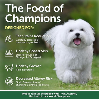 Nature's Protection High Protein Puppy Food Dry - Grain Free Dog Kibble for Small & Large Breed Dogs with Light Fur - Up to 4 Month Puppy or Mother (Superior Care - Salmon, 3.3 lb)