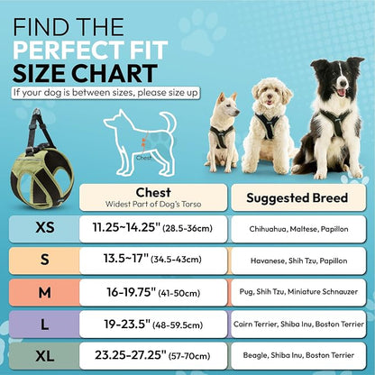 Gooby Escape Free Easy Fit X Step-in Dog Harness, Portland Green, Large | Patented escape-free, tightens on back-out; Choke-free X-frame + V-neck; Quick-release buckle; Reflective trim
