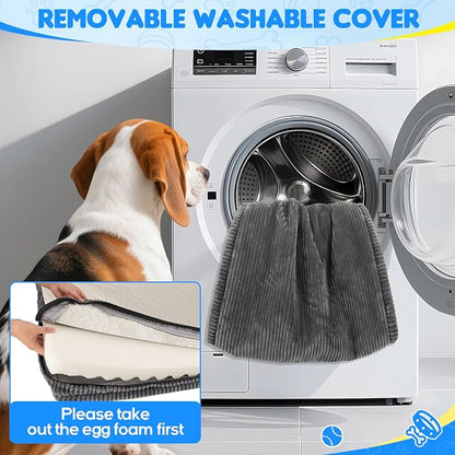 Loiion Dog Car Bed, Non-Slip Backseat Extender Pet Mat 50"x24.6"x4" | Removable, Washable Dog Bed With Waterproof Liner Protects Car Seats, Anti-Slip Travel Bed For Dogs