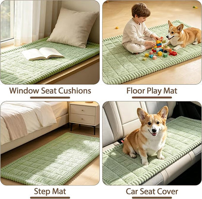 FUANGUI Waterproof Couch Cover Sofa Cover for Dogs and Pets Sofa Protector | Non-Slip Washable Fuzzy Soft Cat Sofa Slipcover for 2-3 Cushion Couch Sofa Pet Friendly, Grass Green, 27.6" x 70.9", 1 pcs