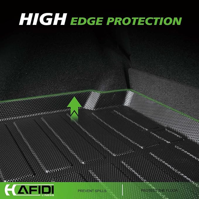 Floor Mats & Cargo Liner Custom for Cadillac CT5/ CT5-V 2020-2025 2026 All Weather Protection TPE Heavy Duty Non-Slip Automotive Floor Liners Fits Full Set Accessories, Black
