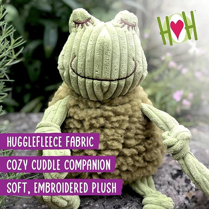HuggleHounds Plush Dog Toy - Fuzzy Dog Toy, Soft Fleece, Interactive Durable Stuffed for Small and Large Breeds with Squeaker - Louise Lamb, Large