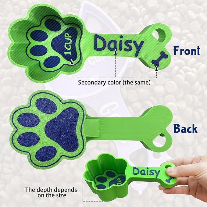 ubjva Personalized Dog Food Scoop Custom Dog Food Measuring Cup with Name Pet Accessories Gifts for Pet Lover