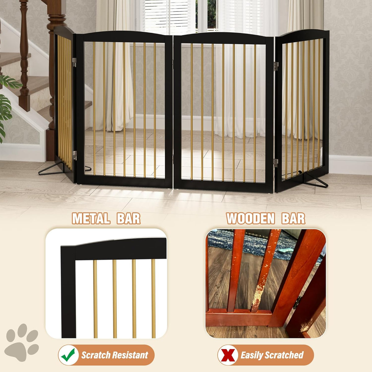 Freestanding Pet Gate for Dogs. A thoughtful pick for calmer daily routines.