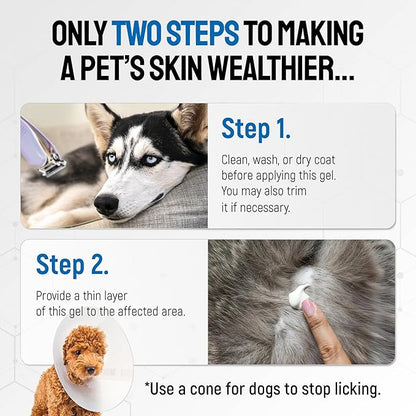Wound Gel Tube for Pets – Dog Wound Care with Silver & Aloe – Cat & Dog Hot Spot, Scratches, Cuts, Bites Care – Help with Abrasions & Sores in Horses – Safe Breeds – 2 Oz