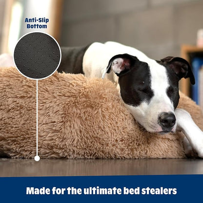 Barkbox Dog Bed Memory Foam Donut Cuddler - Calming Orthopedic Joint Relief Fur Crate Lounger for Pets, Machine Washable + Removable Cover, Waterproof Lining, Includes Toy - Larger Pets - 65lbs | Calming Orthopedic Joint Relief Furry Crate Lounger for ...