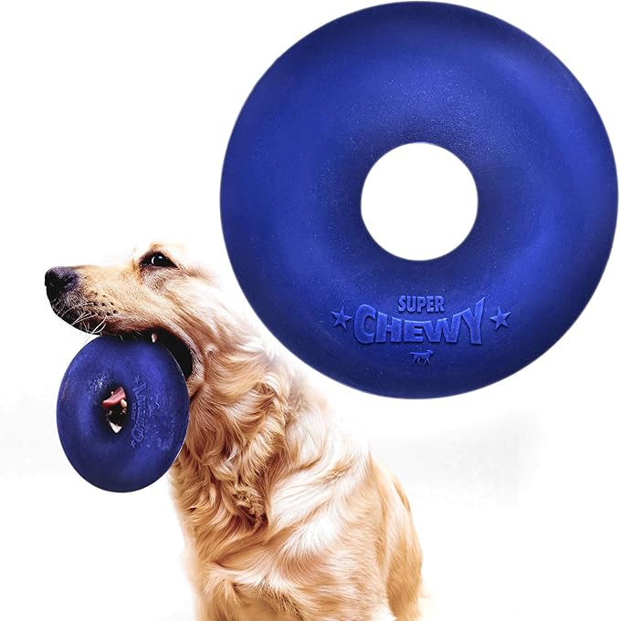 Tuff Pupper SuperChewy Tough Dog Ring Toy | Lifetime Replacement | Strong Natural Rubber | Dog Chew Toys for Aggressive Chewers | Durable Tug Toy | Ring Toys for Strong Dogs | Large Breed Tested